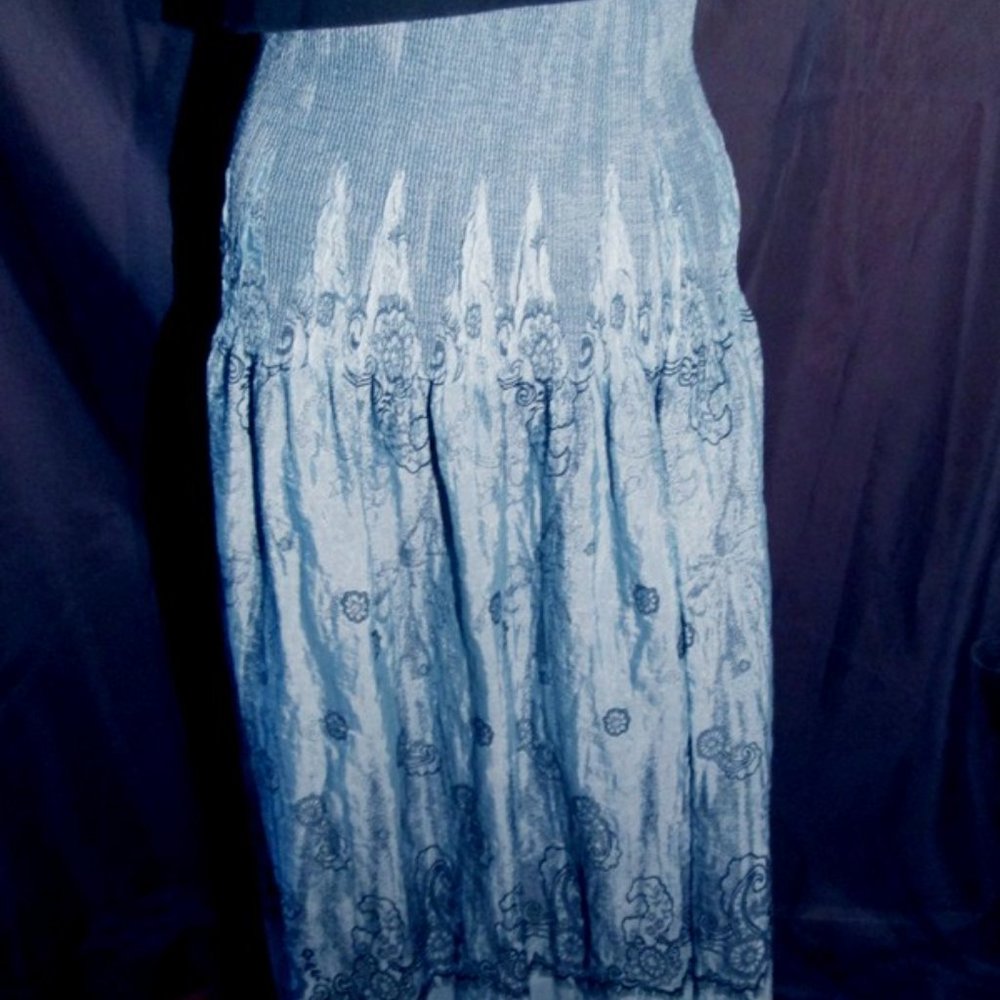 Lapis Blue Skirt or Dress Festival Summer Fun